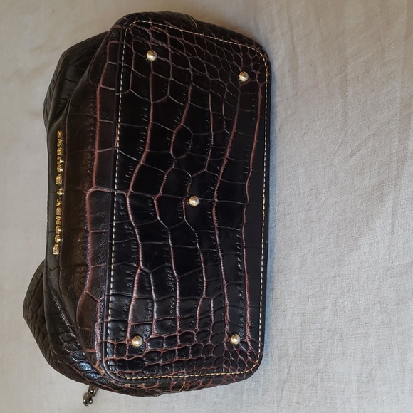 Dooney & Bourke Brown Croc Small Brenna Satchel - Picture 7 of 16